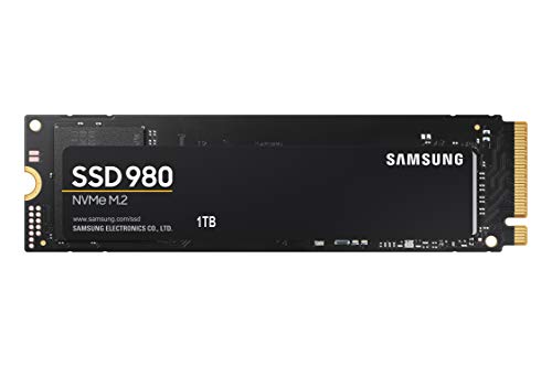SAMSUNG 980 SSD 1TB M.2 NVMe Interface Disco Sólido con tecnología V-NAND para juegos, gráficos pesados, modo de potencia completa, MZ-V8V1T0B/AM