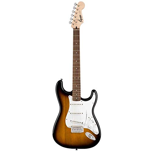 Squier by Fender Stratocaster - Paquete de guitarra eléctrica, amplificador, funda y más