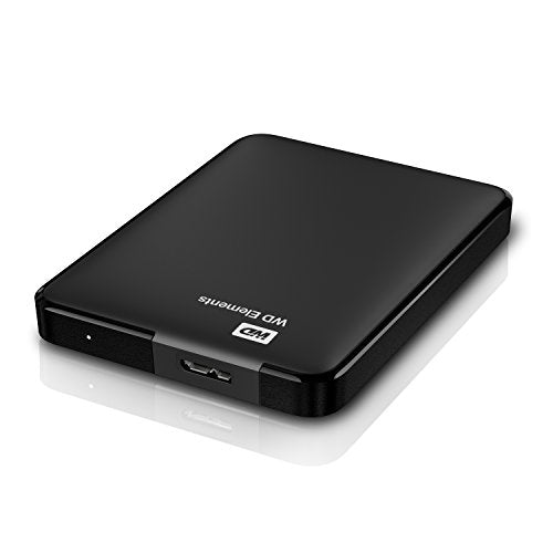WD 1TB Elements Portable External Hard Drive HDD, USB 3.0, Compatible with PC, Mac, PS4 & Xbox - WDBUZG0010BBK-WESN
