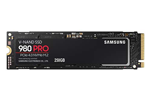 Samsung 980 PRO SSD 250GB Disco Sólido PCIE NVME GEN4 Gaming M.2 (MZ-V8P250B)