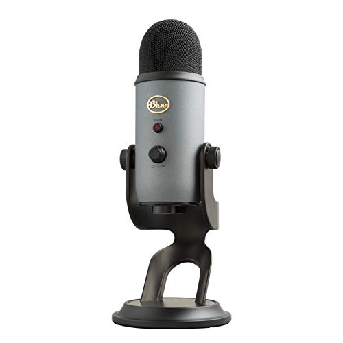 Blue Yeti USB Microphone for Recording, Streaming, Gaming, Podcasting on PC and Mac, Condenser Mic for Laptop or Computer with Blue VO!CE Effects, Adjustable Stand, Plug and Play - Slate