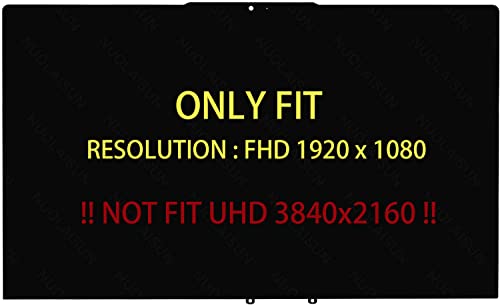 NUOLAISUN Screen Replacement for Lenovo Yoga C940 14" FHD C940-14 C940-14iil 81q9 LCD Screen Touch Digitizer Bezel Assembly 5D10S39595 (Support Stylus)