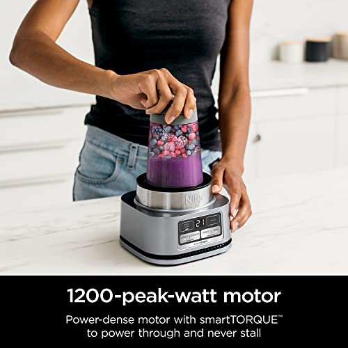 Ninja SS101 Foodi - Licuadora para Smoothies Smoothie Bowl Maker, 1200 WP, 6 funciones para batidos, extracciones, bowls y untables, smartTORQUE