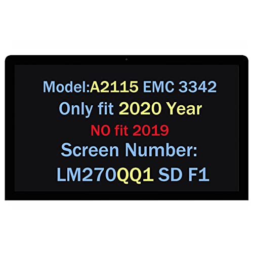 NUOLAISUN Screen Replacement for LM270QQ1 SD F1 for iMac A2115 2020 Year EMC 3442 27" 5K Retina LCD Display Screen Panel (No fit 2019)