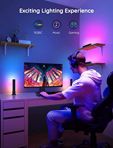 Govee Smart LED Light Bars, Work with Alexa and Google Assistant, Gaming Lights, RGBICWW WiFi TV Backlights with Scene Modes and Music Modes for Gaming, Pictures, PC, TV, Room Decoration