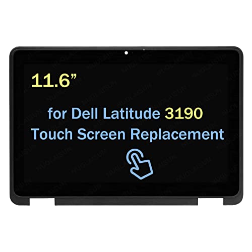 NUOLAISUN Screen Replacement for Dell Latitude 3190 2-in-1 LCD Touch Screen + Bezel Assembly DD9NC 9KNWN 11.6" HD 1366x768
