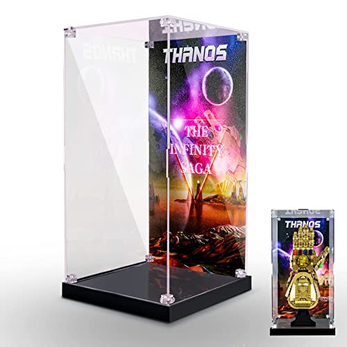 LMTIC Acrylic Display Case for Lego Infinity Gauntlet 76191 Collectible Building Kit Display Cases for Lego 76191 Collectibles Display Box Storage,Dust-Free,Clear(Only Display Box)