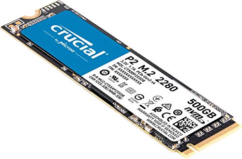 SSD Disco Sólido Crucial P2 500GB 3D NAND NVMe PCIe M.2 SSD hasta 2400MB/s - CT500P2SSD8