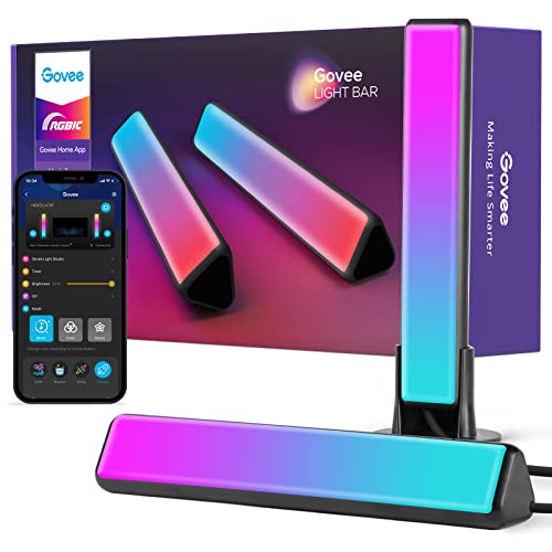 Govee Smart Light Bars, RGBICWW Smart LED Lights with 12 Scene Modes and Music Modes, Bluetooth Color Light Bar for Entertainment, PC, TV, Room Decoration (Doesn't Support WiFi or Alexa)
