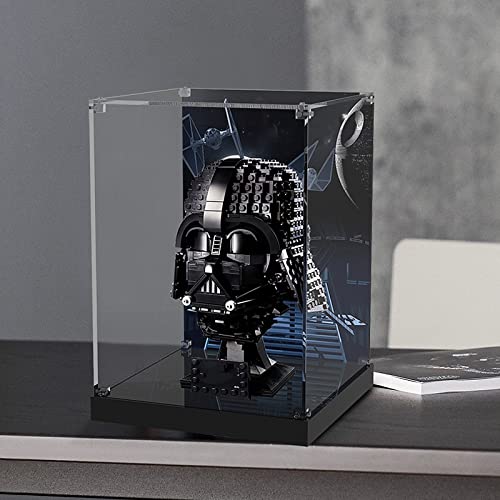 LMTIC Acrylic Display Case for Lego Darth Vader Helmet 75304 Collectible Building Toy Display Cases for Lego 75304 Collectibles Display Box Storage,Dust-Free,Clear(Only Display Box)