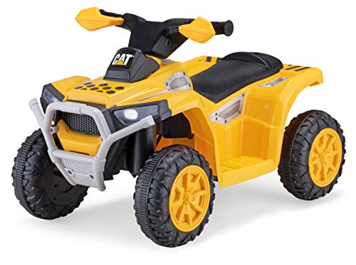Kid Trax CAT Toddler Quad Ride On Toy, 6 Volt Battery, 1.5-3 Years Old, Max Weight 44 lbs, Single Seater, Yellow (KT1575AZ)