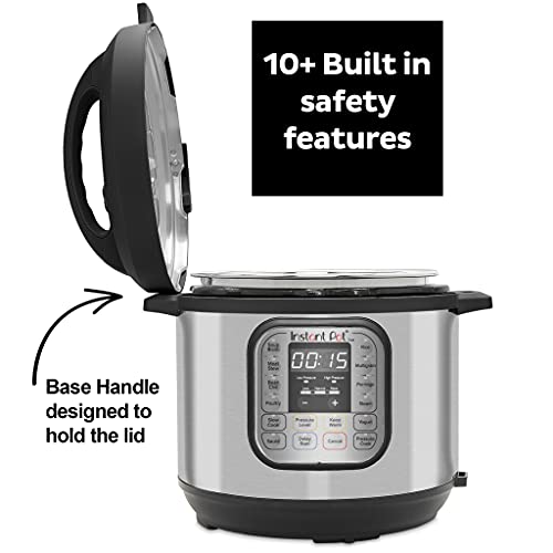 Instant Pot Duo 7-in-1 Electric Pressure Cooker, Slow Cooker, Rice Cooker, Steamer, Sauté, Yogurt Maker, Warmer & Sterilizer, 6 Quart, Stainless Steel/Black