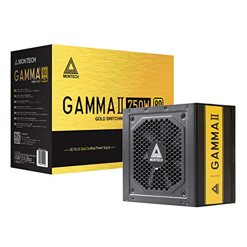 Fuente de Poder Montech Gamma II Series 750 Watt 80+ Gold, LLC+DC to DC Technology, 120mm Ventilador silencioso