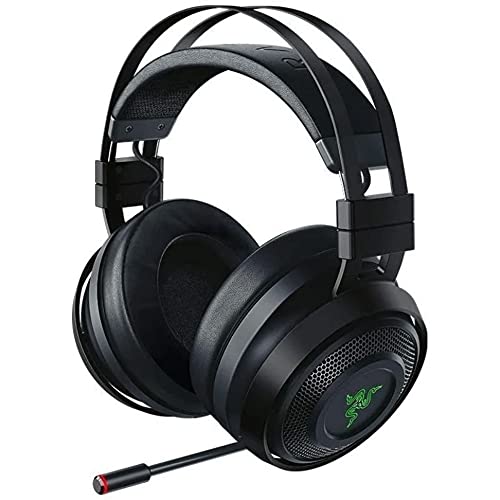 RAZER Nari Ultimate Wireless 7.1 Surround Sound Gaming Headset: THX Audio & Haptic Feedback - Auto-Adjust Headband - Chroma RGB - Retractable Mic - For PC, PS4 (Renewed)