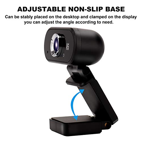 Konnek Stein Webcam with Microphone, HD 1080P Computer Camera with Tripod, Plug and Play, Streaming Webcam for Video Calling, Conferencing, Compatible with Windows 10, 8, 7, XP and Mac OSX