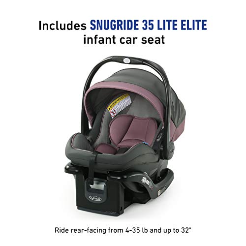 Graco Modes Nest Travel System | Includes Baby Stroller with Height Adjustable Reversible Seat, Bassinet Mode, Lightweight Aluminum Frame and SnugRide® 35 Lite Elite Infant Car Seat, Norah