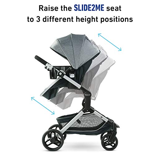 Graco Modes Nest Travel System | Includes Baby Stroller with Height Adjustable Reversible Seat, Bassinet Mode, Lightweight Aluminum Frame and SnugRide® 35 Lite Elite Infant Car Seat, Norah