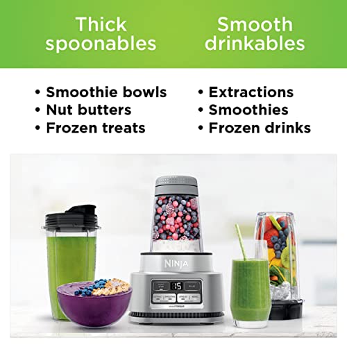 Ninja SS101 Foodi - Licuadora para Smoothies Smoothie Bowl Maker, 1200 WP, 6 funciones para batidos, extracciones, bowls y untables, smartTORQUE
