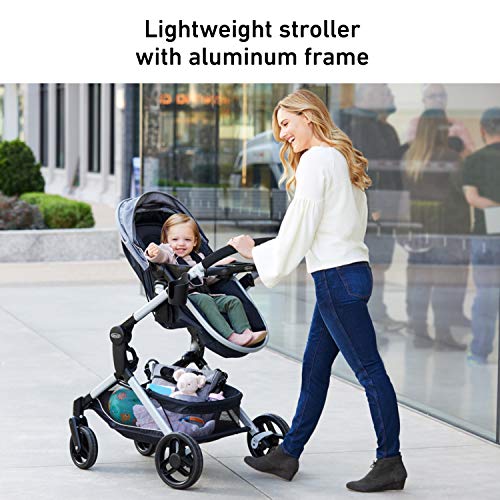 Graco Modes Nest Travel System | Includes Baby Stroller with Height Adjustable Reversible Seat, Bassinet Mode, Lightweight Aluminum Frame and SnugRide® 35 Lite Elite Infant Car Seat, Norah