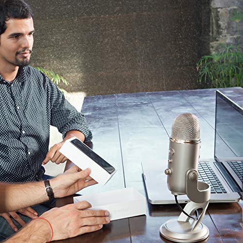 Blue Yeti USB Mic for Recording and Streaming on PC and Mac, Blue VO!CE Effects, 4 Pickup Patterns, Headphone Output and Volume Control, Mic Gain Control, Adjustable Stand, Plug and Play – Satin Red