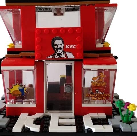 General Jim’s City Street Creator Sister Karen’s Fried Chicken Restaurant 282 Piece Toy Building Blocks Toy Bricks Set for Adults and Children