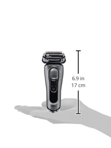 Braun Electric Razor for Men With Precision Beard Trimmer, Rechargeable, Wet & Dry Foil Shaver, Clean & Charge Station & Travel Case, Silver, 3 Piece Set