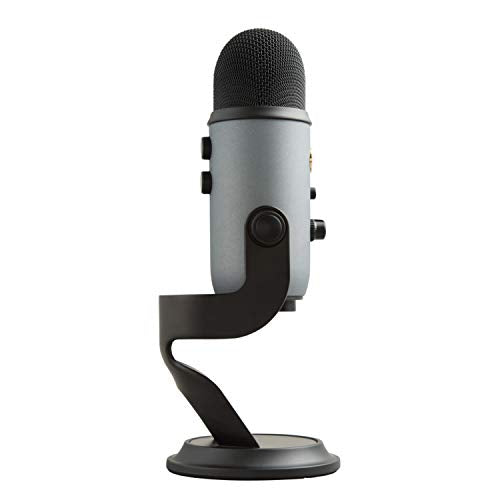 Blue Yeti USB Microphone for Recording, Streaming, Gaming, Podcasting on PC and Mac, Condenser Mic for Laptop or Computer with Blue VO!CE Effects, Adjustable Stand, Plug and Play - Slate