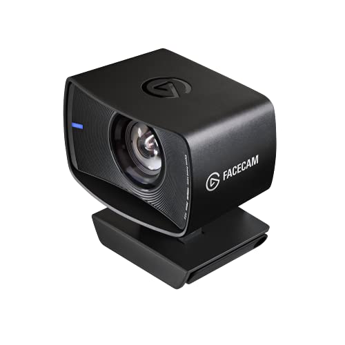 Elgato Facecam - 1080p60 Full HD Webcam for Video Conferencing, Gaming, Streaming, Sony Sensor, Fixed-Focus Glass Lens, Optimized for Indoor Lighting, Onboard Memory, Works with Zoom, Teams, PC/Mac