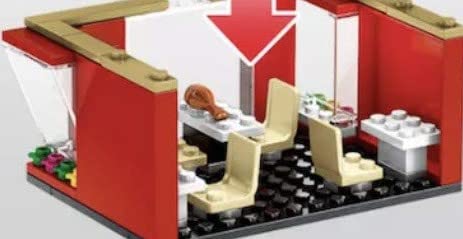 General Jim’s City Street Creator Sister Karen’s Fried Chicken Restaurant 282 Piece Toy Building Blocks Toy Bricks Set for Adults and Children