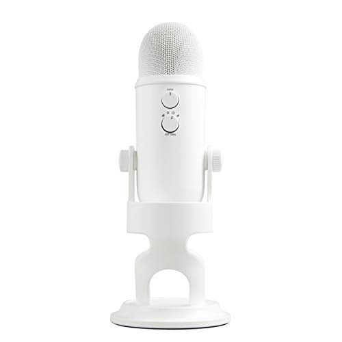 Blue Yeti USB Mic for Recording and Streaming on PC and Mac, Blue VO!CE effects, 4 Pickup Patterns, Headphone Output and Volume Control, Mic Gain Control, Adjustable Stand, Plug and Play – Whiteout