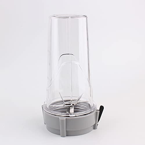 Veterger Replacement Parts 24-Ounce Smoothie Cup with lid, Compatible with Oster Pro 1200 Blender
