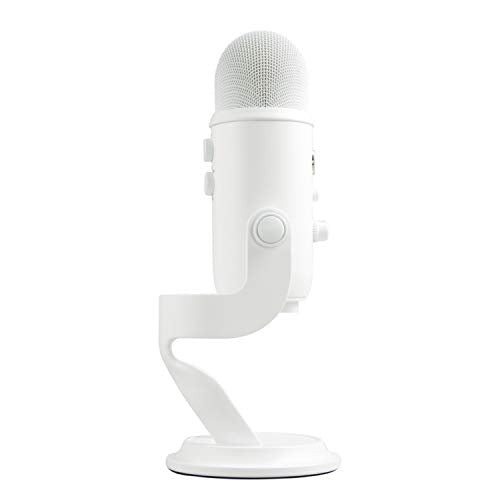 Blue Yeti USB Mic for Recording and Streaming on PC and Mac, Blue VO!CE effects, 4 Pickup Patterns, Headphone Output and Volume Control, Mic Gain Control, Adjustable Stand, Plug and Play – Whiteout