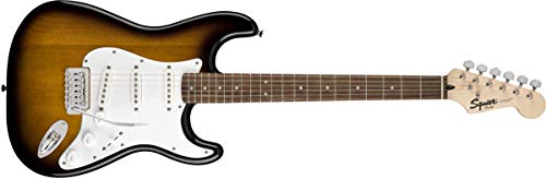 Squier by Fender Stratocaster - Paquete de guitarra eléctrica, amplificador, funda y más
