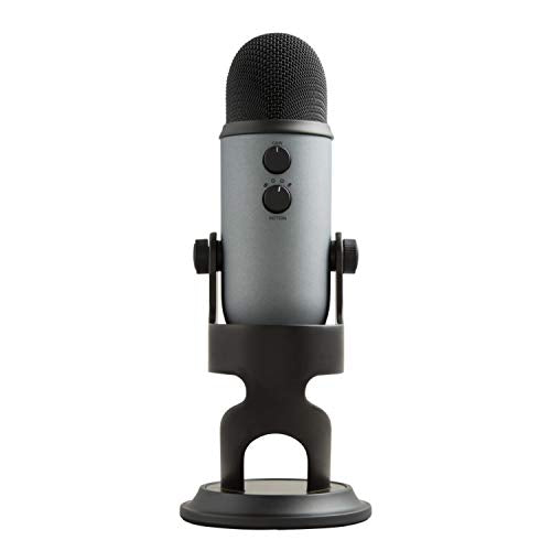 Blue Yeti USB Microphone for Recording, Streaming, Gaming, Podcasting on PC and Mac, Condenser Mic for Laptop or Computer with Blue VO!CE Effects, Adjustable Stand, Plug and Play - Slate