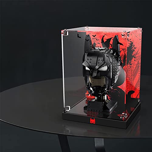 LMTIC Acrylic Display Case for LEGO Batman Cowl 76182 Collectible Cowl Building Kit Display Cases for Lego 76182 Collectibles Display Box Storage,Gifts for Lego Lover，Dust-Free,Clear(Only Display Box)