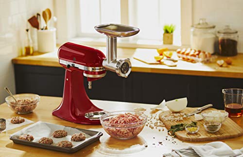 KitchenAid KSMMGA Metal Food Grinder Attachment, 2.5 lb, Silver