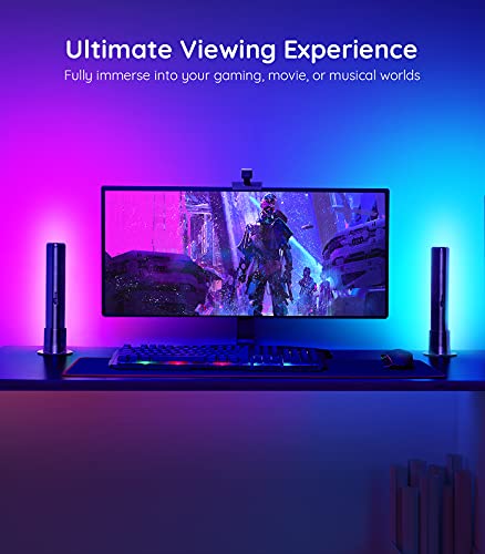 Govee LED Smart Light Bars with Camera, RGBIC Ambiance Backlights, Music Sync Kit Works with Alexa & Google Assistant, 12 Preset Modes LED Play Light Bar for 27-45 inch Gaming, PC, TV, Room