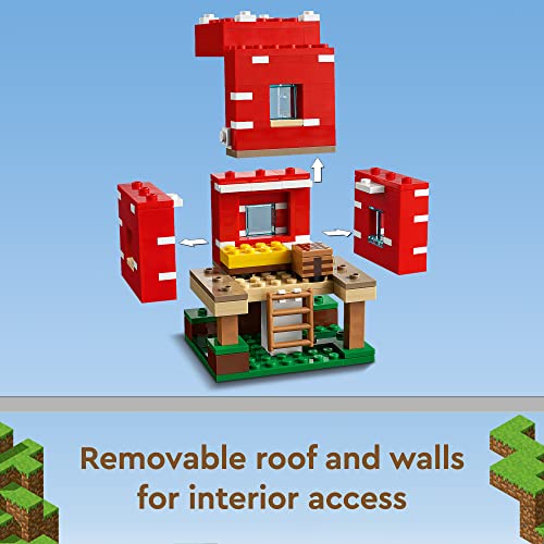LEGO Minecraft The Mushroom House 21179 Building Kit; Toy House Playset; Great Gift for Kids and Players Aged 8+ (272 Pieces)