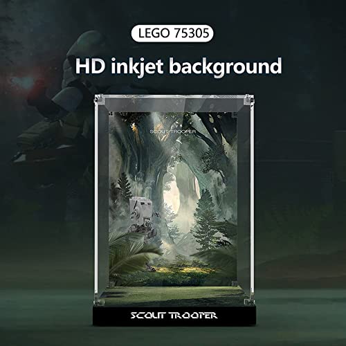 LMTIC Acrylic Display Case for Lego Scout Trooper Helmet 75305 Collectible Building Toy Display Cases for Lego 75305 Collectibles Display Box Storage,Dust-Free,Clear(Only Display Box)