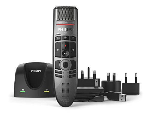 Philips SpeechMike Premium Air Wireless Dictation USB Microphone, Push-Button