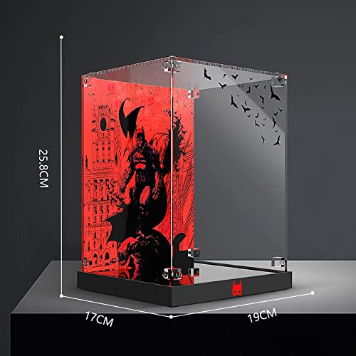 LMTIC Acrylic Display Case for LEGO Batman Cowl 76182 Collectible Cowl Building Kit Display Cases for Lego 76182 Collectibles Display Box Storage,Gifts for Lego Lover，Dust-Free,Clear(Only Display Box)