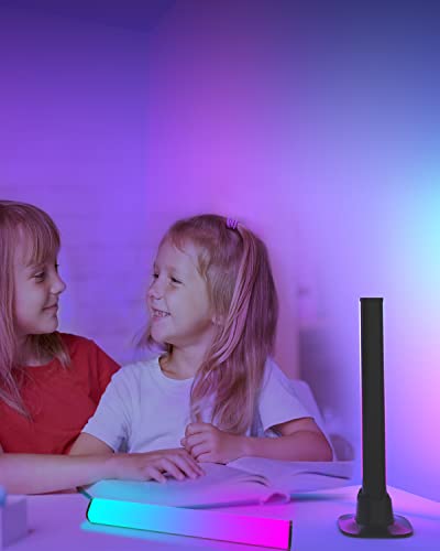 Smart LED Light Bar, Juylux RGBICWW Gaming Lights Ambient Lighting, Bluetooth TV Backlights LED Play Light Bars with Music Sync, Rainbow Flow Effect, USB Ambiance Light for PC, TV, Room Decor(2Pcs)
