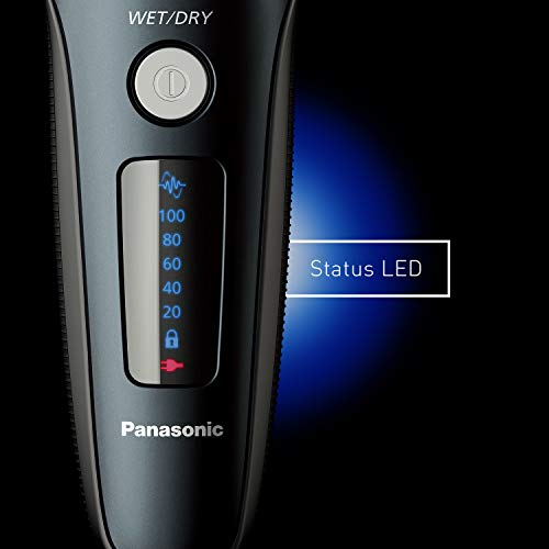 Panasonic Electric Razor for Men, Electric Shaver, ARC5 with Premium Automatic Cleaning and Charging Station, Wet Dry Shaver Men, Cordless Razor, with Pop-Up Trimmer ES-LV97-K, Black