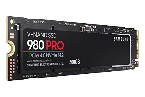 SAMSUNG 980 PRO SSD Disco Sólido M.2 para juegos PCIe NVMe Gen4 de 500 GB (MZ-V8P500B)
