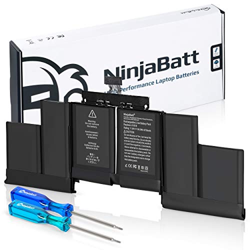 NinjaBatt Battery A1398 A1618 for Apple MacBook Pro Retina 15" [Mid 2015 Year ONLY]- Long Lasting [11.36V/99.5Wh]