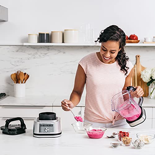 Ninja Foodi SS201 - Licuadora de potencia y procesador de alimentos 3 en 1, mezclador de masa y procesador de alimentos 1400WP smartTORQUE 6 preajustes Auto-iQ