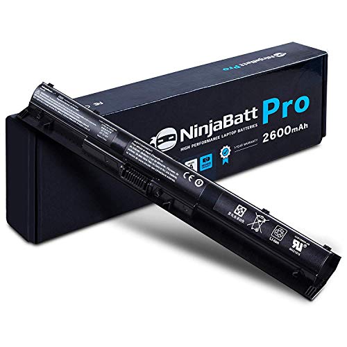 NinjaBatt Pro Battery for HP 800049-001 K104 800010-421 KI04 KIO4 HSTNN-LB6R 17-G121WM TPN-Q160 TPN-Q158 TPN-159 TPN-Q161 TPN-Q162 HSTNN-DB6T 800050-001 – Premium Cells [4 Cells/2600mAh/38Wh]