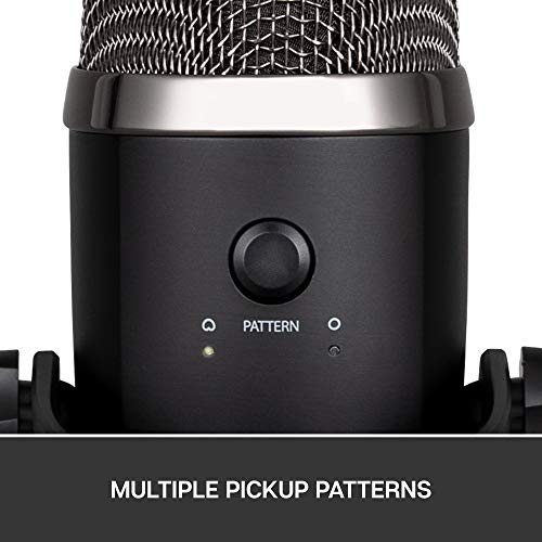 Blue Yeti Nano Premium Condenser USB Microphone with Multiple Pickup Patterns & No-Latency Monitoring for Recording and Streaming on PC & Mac - Blackout