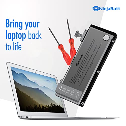 NinjaBatt Battery A1278 A1322 for Apple MacBook Pro 13" [Mid 2012 2010 2009 Early 2011 Late 2011] - High Performance [65.7Wh/10.95v]