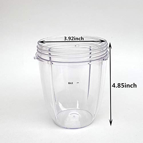Veterger Replacement Parts cups, Compatible with NutriBullet 600W and 900W Blender (2 18oz cups)